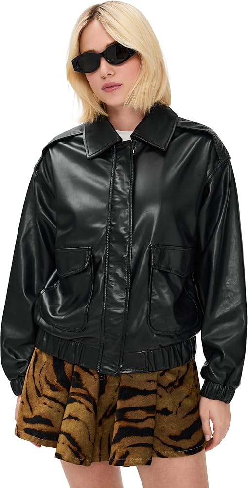 Amazon.com: Z SUPPLY Women's Idols Bomber Jacket, Black, XS
